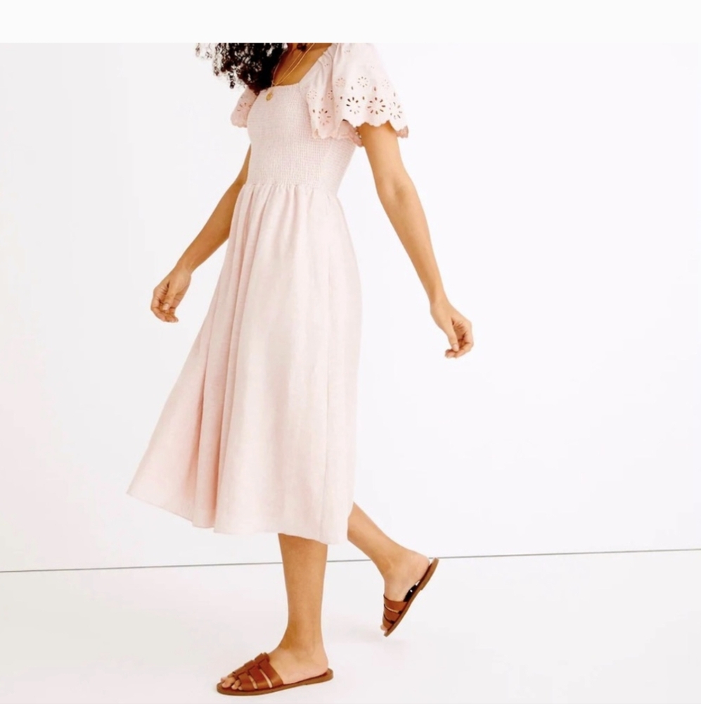 Madewell Lucie Dress Pink Eyelet